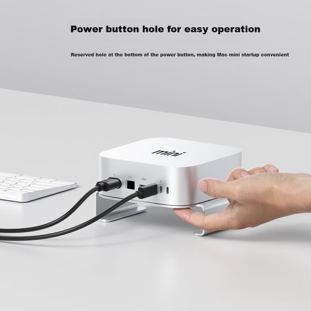 Підставка Haibeisi для Mac mini M4/M4 Pro настільна підтримка охолодження стійка з алюмінієвого сплаву металеві аксесуари - Фото 6 Підставка Haibeisi для Mac mini M4/M4 Pro настільна підтримка охолодження стійка з алюмінієвого сплаву металеві аксесуари - изображение 6