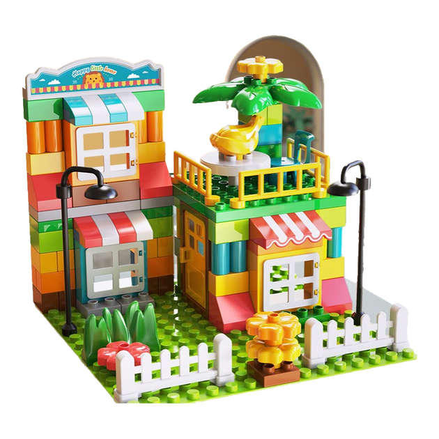 FEELO Сумісний з LEGO Великий Частинка Будівельні блоки Іграшка для хлопчиків та дівчаток, Дитячий подарунок на день народження Будиночок 1625-1 Сумка - Фото 4 FEELO Сумісний з LEGO Великий Частинка Будівельні блоки Іграшка для хлопчиків та дівчаток, Дитячий подарунок на день народження Будиночок 1625-1 Сумка - изображение 4