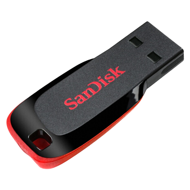 Флеш-накопитель SanDisk 16 ГБ USB 2.0 CZ50 Cool Blade, черно-красный, компактный, портативный, стильный дизайн, с программным обеспечением для безопасного шифрования. - изображение 4
