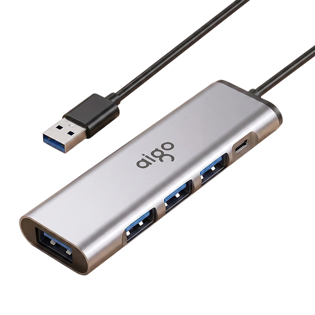 Aigo USB-концентратор 3.0, конвертер, док-станція для ноутбука, USB-подовжувач, кабель розширення комп'ютера, H02-3.0, металевий, 0,5 м - Фото 4 Aigo USB-концентратор 3.0, конвертер, док-станція для ноутбука, USB-подовжувач, кабель розширення комп'ютера, H02-3.0, металевий, 0,5 м - зображення 4
