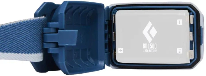 Налобний ліхтар Black Diamond Storm 450 IP67 450 lm для походів з PowerTap, пам’яттю режиму віņc Creek blue - зображення 7