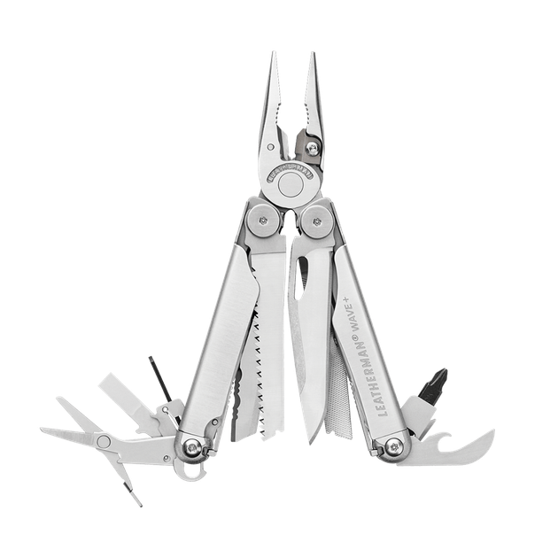 Мультиинструмент LEATHERMAN WAVE PLUS, синтетический чехол, карт. коробка - Фото 1 Мультиинструмент LEATHERMAN WAVE PLUS, синтетический чехол, карт. коробка - изображение 1