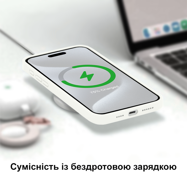 Чохол силіконовий Silicone Case Full Size для iPhone X Xs матовий з мікрофіброю всередині White MC-10449 - Фото 5 Чохол силіконовий Silicone Case Full Size для iPhone X Xs матовий з мікрофіброю всередині White MC-10449 - зображення 5