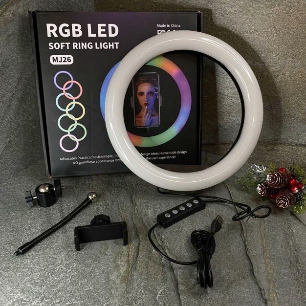 Лампа RGB MJ26 26cm черный с изменяемой подсветкой для создания атмосферы - изображение 4