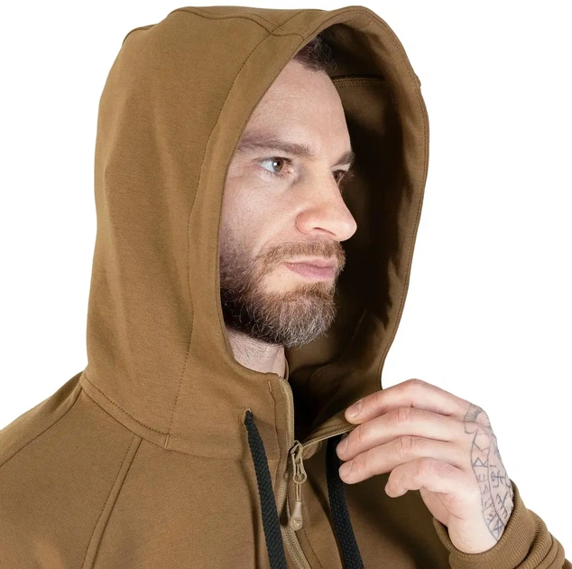 Толстовка Camotec FitPro Zip XL coyote - Фото 3 Толстовка Camotec FitPro Zip XL coyote - изображение 3