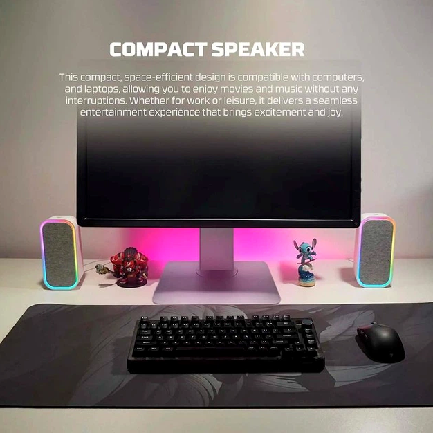 Компьютерные колонки Fantech GS304 Groove Bluetooth V5.3 с мощными басами и LED-подсветкой черные - изображение 9
