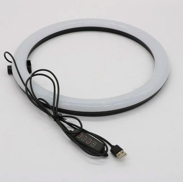 Лампа кольцевая RGB MJ30 30cm с регулировкой яркости и USB для смартфонов черная - изображение 6