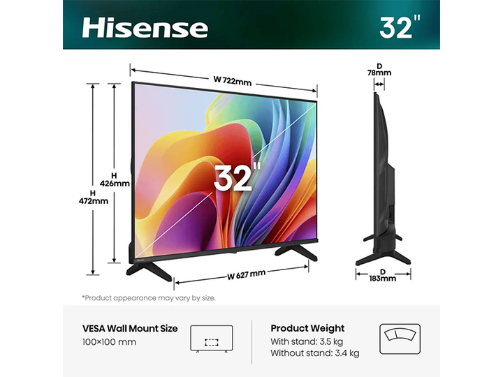 Телевизор HISENSE - 32A4S - изображение 2