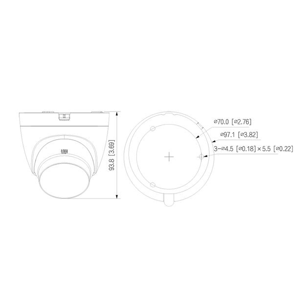 Dahua DH-HAC-HDW1200CLQP-IL-A (2.8 мм) – Уличная HDCVI-камера (2Мп, Smart Dual Light, Микрофон, IP67) - изображение 3