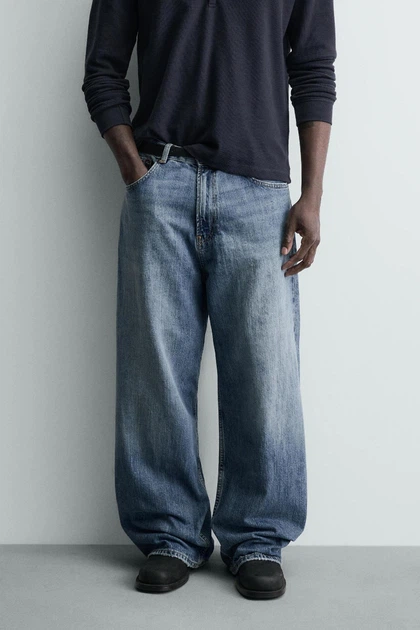 Джинси ZARA Baggy Fit блакитний 4048/407/427 31 - изображение 3