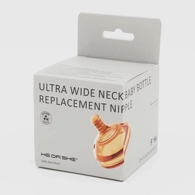 Сменная соска на бутылочку HEORSHE Ultra Wide Neck 6m+, 1 шт - изображение 2