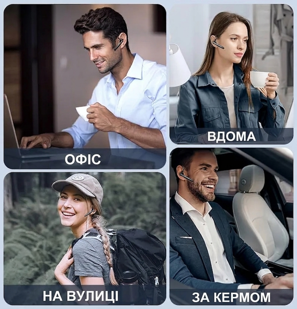 Bluetooth-гарнитура FEATURE И33 с микрофоном, ENC, IP7, до 100 часов работы, беспроводная гарнитура для телефона, вождения и офиса - изображение 12