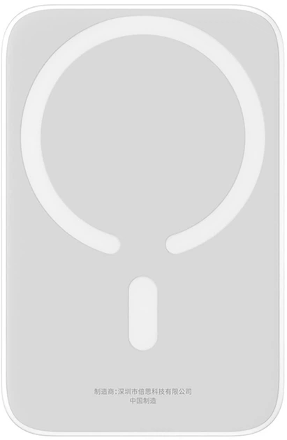 УМБ Baseus Magnetic Mini Air MagSafe 6000 mAh 20 W White (PPCXM06A) - Фото 7 УМБ Baseus Magnetic Mini Air MagSafe 6000 mAh 20 W White (PPCXM06A) - изображение 7