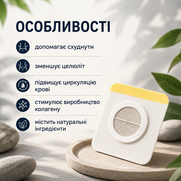 Пластырь для похудения жиросжигающий лейкопластырь магнитный безболезненный для очищения организма снижения веса отеков подтягивания кожи сжигания жира коррекции фигуры плоского живота патчи наклейки детокс с магнитом антижир на травах 30 шт - изображение 3