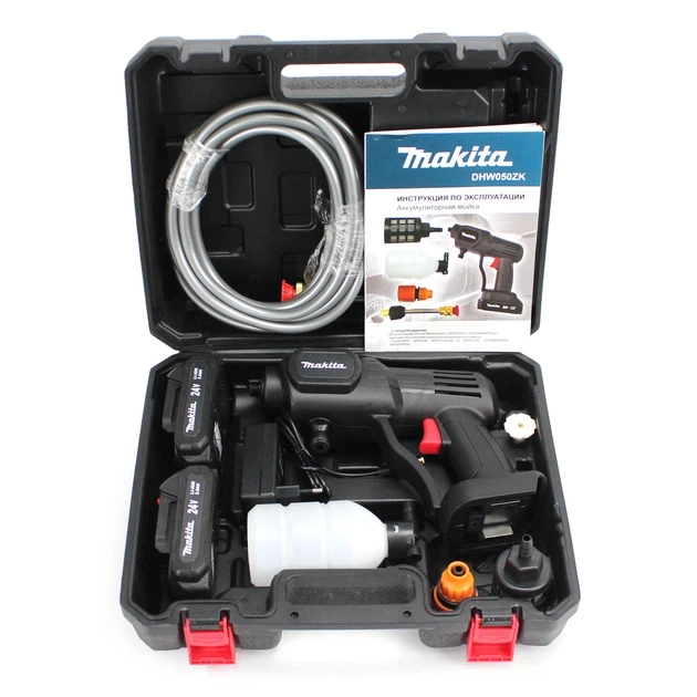 Минимойка аккумуляторная 24 В Makita DHW050ZK для авто 26 бар ручной аппарат высокого давления 228 л ч портативный беспроводной очиститель с 2 батареями 5 А·ч для машины садовой мебели - Фото 13 Минимойка аккумуляторная 24 В Makita DHW050ZK для авто 26 бар ручной аппарат высокого давления 228 л ч портативный беспроводной очиститель с 2 батареями 5 А·ч для машины садовой мебели - изображение 13