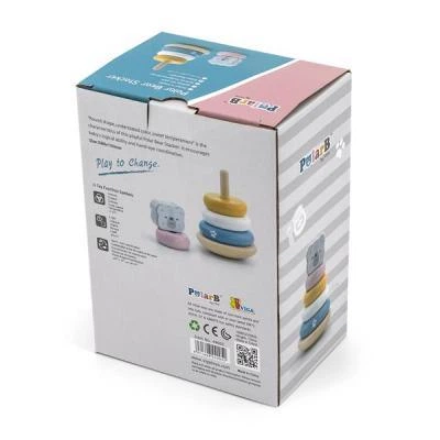Развивающая игрушка Viga Toys Пирамидка PolarB Белый медведь - изображение 6