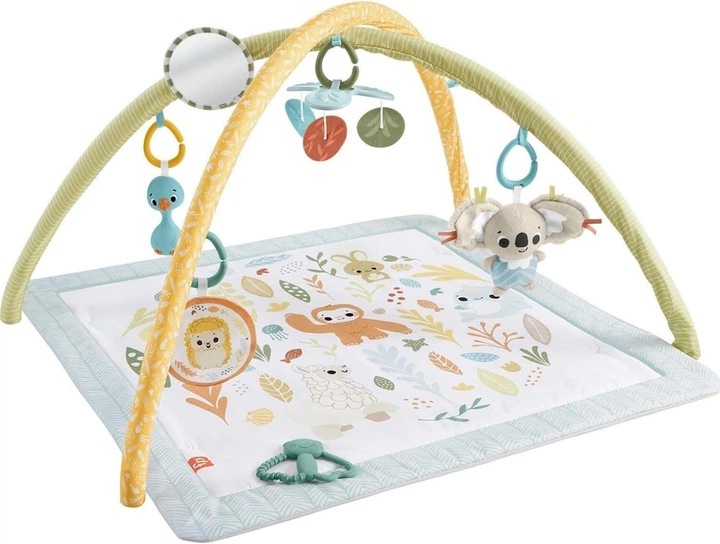 Ігровий килимок для новонароджених Фішер прайс Розвиваємо почуття Fisher-Price Baby Playmat Simply Senses Newborn Gym (HRB15) - изображение 5