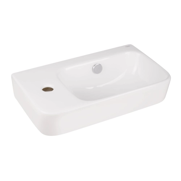 Раковина подвесная Qtap Tern 450х250 в левый угол, белая (QT17115117LWN47327) - Фото 1 Раковина подвесная Qtap Tern 450х250 в левый угол, белая (QT17115117LWN47327) - изображение 1