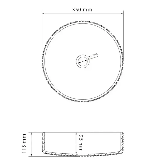 Умывальник накладной VBI Sepino 350x350 круглый, черный (VBI-016301) - изображение 2