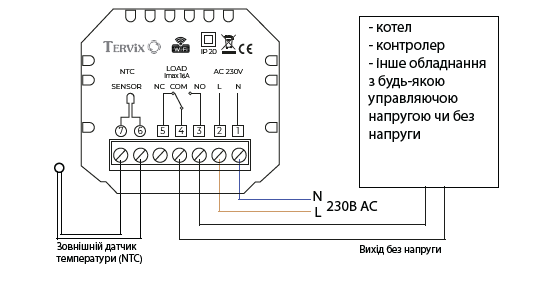 Комнатный сенсорный термостат с WiFi управлением Tervix Pro Line WiFi TouchScreen Thermostat (котел), черный (114350) - изображение 3