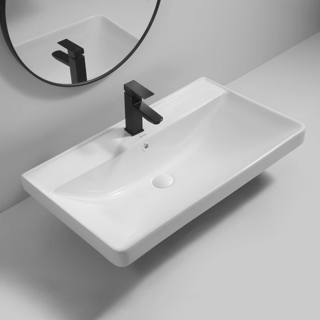 Умывальник врезной Mixxus Premium Style-1503 800х480 прямоугольный, белый (MP6500) - изображение 2
