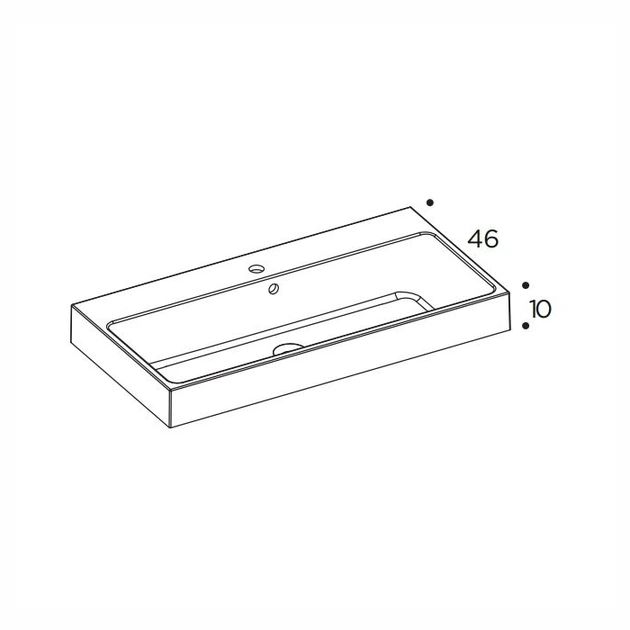 Умывальник накладной Arbi Strong 91x46x10 см, белый MINERALGUSS (A161) - изображение 2
