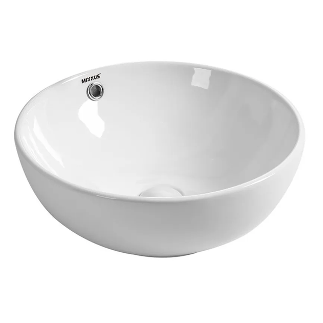 Умывальник накладной Mixxus Premium Ellipse-0205 430х430 круглый, белый (MP6530) - Фото 1 Умывальник накладной Mixxus Premium Ellipse-0205 430х430 круглый, белый (MP6530) - изображение 1