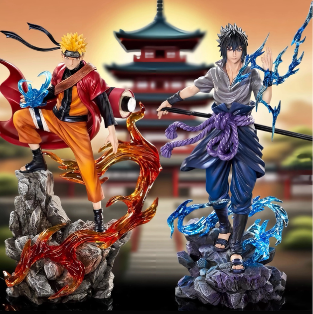 Коллекционная фигурка Naruto Uzumaki в режиме Мудреца – аниме-статуэтка Наруто Узумаки с эффектом пламени, 23 см - изображение 3