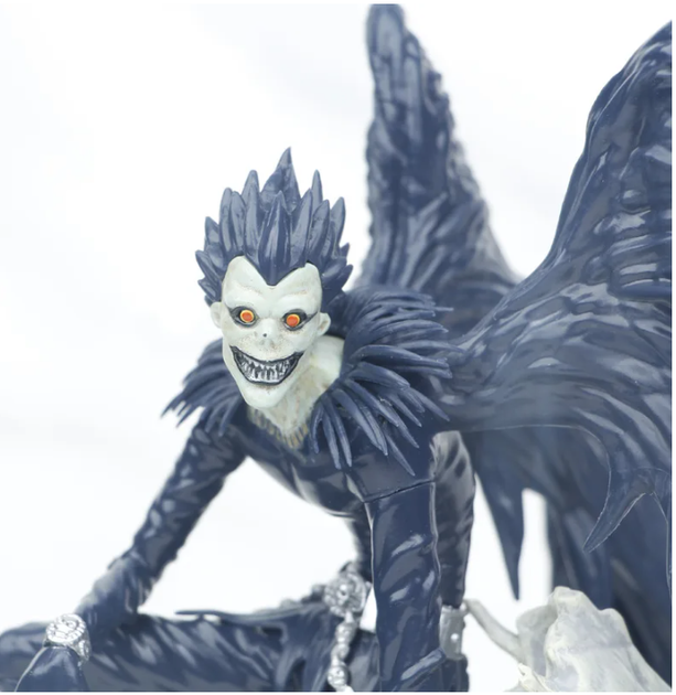Коллекционная аниме фигурка Ryuk Death Note 20 см – статуэтка Рюк с подставкой (Тетрадь смерти) - изображение 3