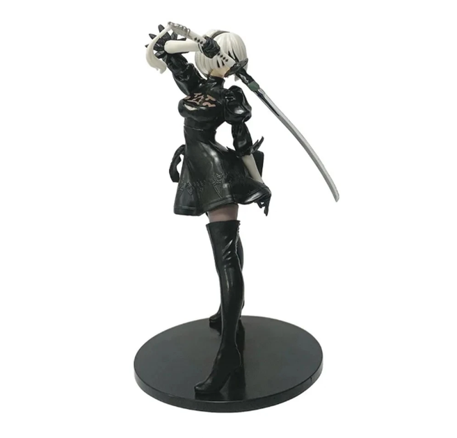 Фигурка коллекционная NieR: Automata YoRHa 2B (Ниер Автомата 2B) Аниме фигурка девушки-андроида с мечом на подставке, черный костюм - Фото 7 Фигурка коллекционная NieR: Automata YoRHa 2B (Ниер Автомата 2B) Аниме фигурка девушки-андроида с мечом на подставке, черный костюм - изображение 7