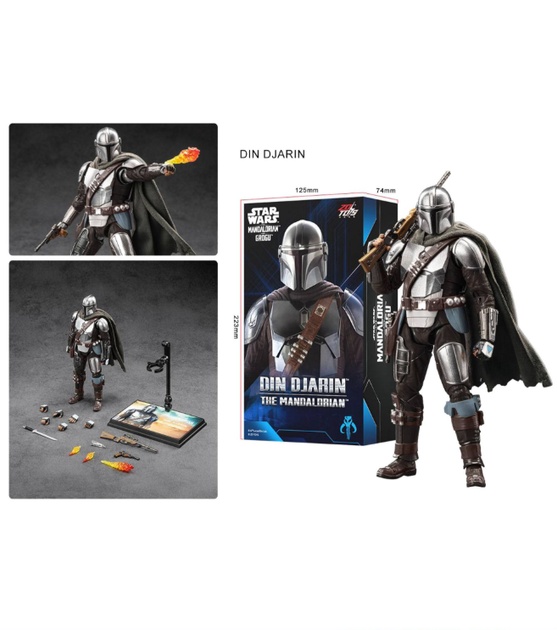 Колекційна фігурка Дін Джарін (Din Djarin) Мандалорець Star Wars: The Mandalorian 18 см, фігурка Мандалорця зі зброєю - Фото 4 Колекційна фігурка Дін Джарін (Din Djarin) Мандалорець Star Wars: The Mandalorian 18 см, фігурка Мандалорця зі зброєю - зображення 4