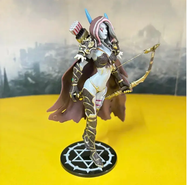 copy_Фигурка Sylvanas Windrunner Ghost Queen World of Warcraft / Сильвана Ветрокрыла Варкрафт / Статуэтка BauTech Tribal Queen Sylvanas – коллекционная аниме фигура Королевы Сильваны 14 см на подставке - изображение 3