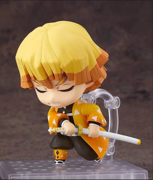 Коллекционная фигурка статуэтка Зеницу Агацума Zenitsu Agatsuma Demon Slayer: Kimetsu no Yaiba Nendoroid аниме минифигурка, 10 см - изображение 4