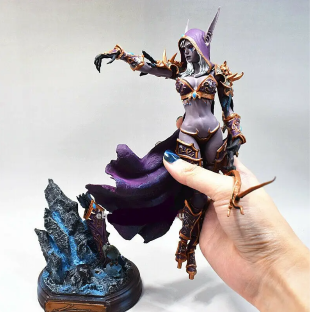 Фигурка Sylvanas Windrunner Ghost Queen World of Warcraft / Сильвана Ветрокрыла Варкрафт / Статуэтка BauTech Tribal Queen Sylvanas – коллекционная аниме фигура Королевы Сильваны 22 см на подставке - изображение 7