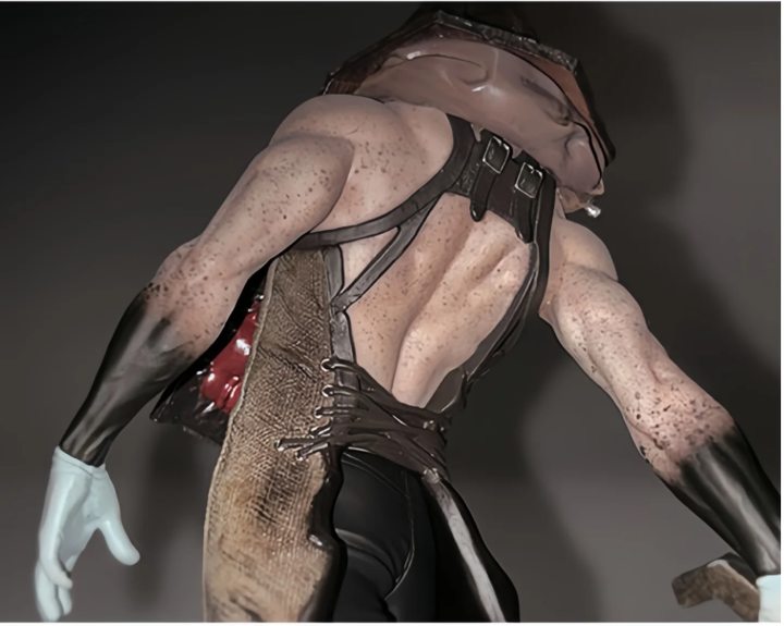 Колекційна екшн-фігурка Пірамідоголова з Сайлент Хілл/Pyramid Head Silent Hill 2 Red Pyramid Thing Stature 22 см з мечем - зображення 7