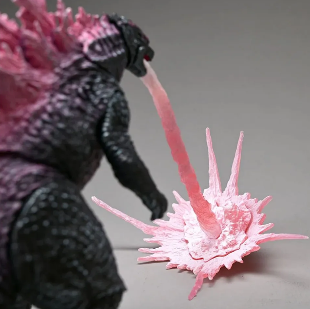 Коллекционная фигурка Godzilla King of Monsters Burning Version - Годзилла Король монстров с красным атомным лучом и кораблями, 16 см - изображение 4