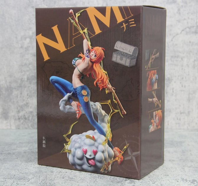 Коллекционная аниме фигурка Nami из One Piece 30 см – статуэтка Нами на облаке Zeus с посохом Clima-Tact - изображение 9