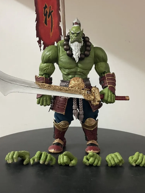 Фигурка Thrall World of Warcraft / Трал Варкрафт / Action Figure Подвижная фигурка 1/10 Орда Орк Мастер меча Doomhammer 22 см коллекционная статуэтка - изображение 3