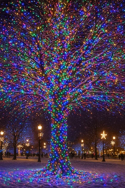 Уличная гирлянда нитка 100 м 1000 LED Мультиколор белый провод гирлянда на улицу 8 режимов работы новогодняя гирлянда - изображение 2
