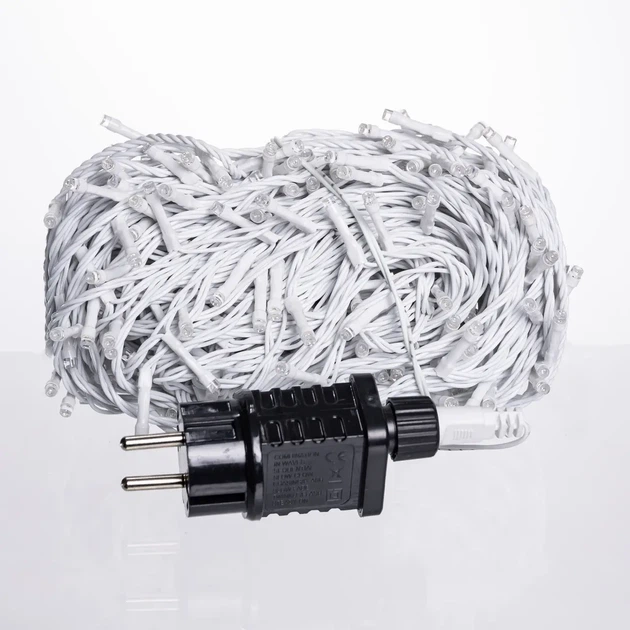 Гирлянда Нить уличная 30 м 300 LED Синяя белый провод гирлянда на улицу 8 режимов работы гирлянда нитка - изображение 5