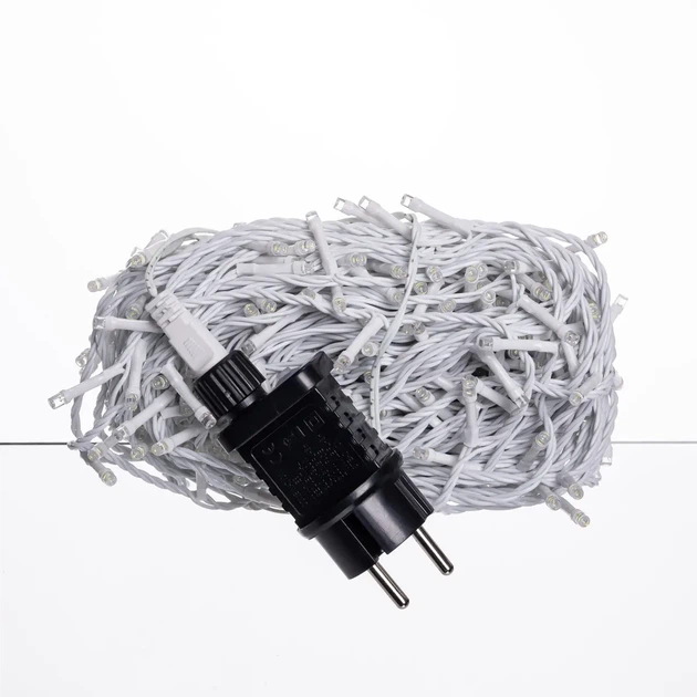 Гирлянда Нить уличная 30 м 300 LED Белая белый провод гирлянда на улицу 8 режимов работы гирлянда нитка - изображение 5
