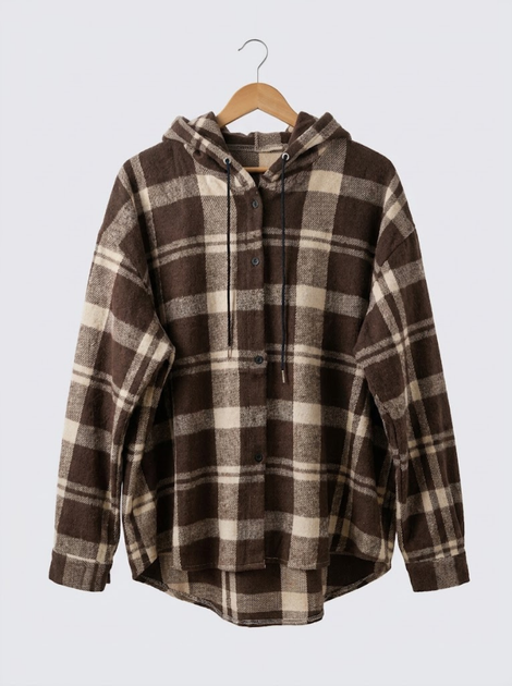 Сорочка жіноча 2XL Коричневий UTRAND (732920-2XL) - Фото 3 Сорочка жіноча 2XL Коричневий UTRAND (732920-2XL) - зображення 3