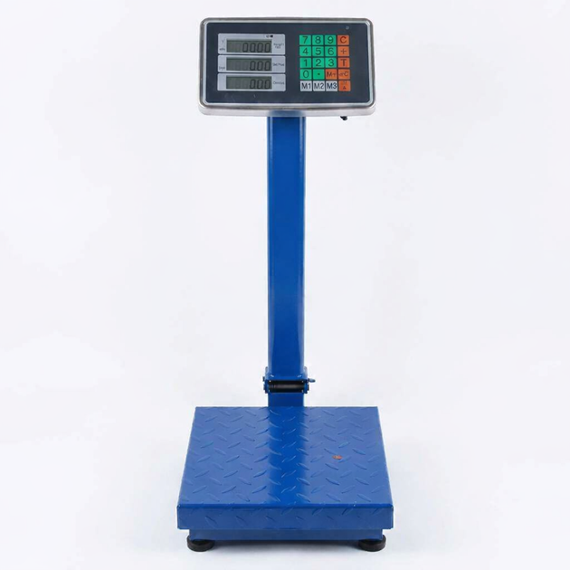 Платформенные торговые весы RB-300KG с аккумулятором, 300 кг, 50×40 см, синие / Электронные весы / Весы складские - изображение 3