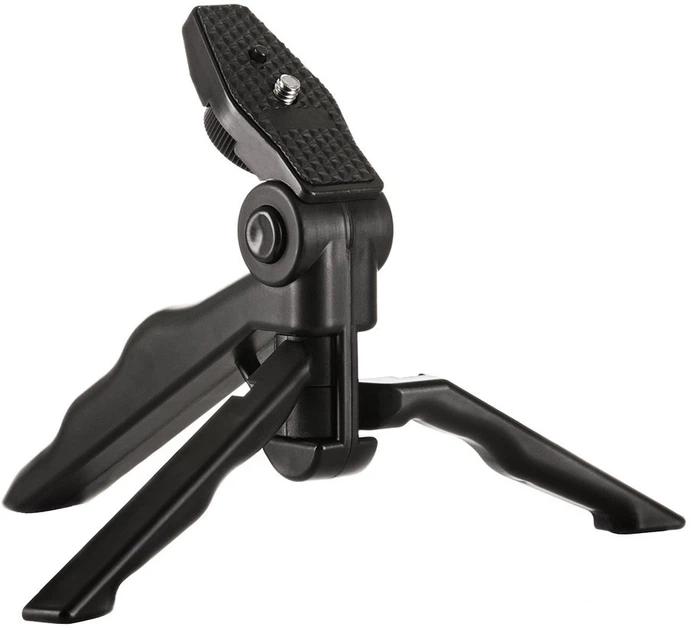 Uchwyt z mini statywem do kamer sportowych GoPro, SJCAM czarny (5907769314797) - Zdjęcie 1 Uchwyt z mini statywem do kamer sportowych GoPro, SJCAM czarny (5907769314797) - obraz 1