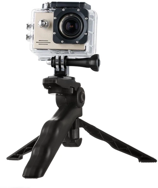 Uchwyt z mini statywem do kamer sportowych GoPro, SJCAM czarny (5907769314797) - Zdjęcie 3 Uchwyt z mini statywem do kamer sportowych GoPro, SJCAM czarny (5907769314797) - obraz 3