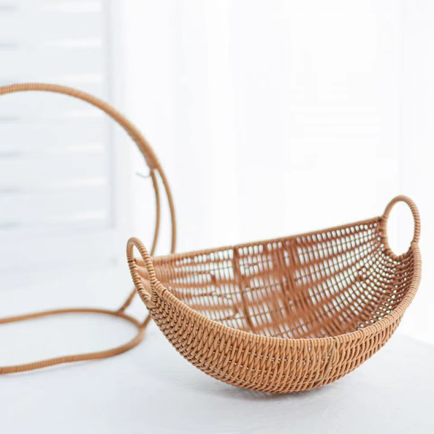 Лежанка-корзина для котов RIAS RS из искусственного ротанга 42x48 см Brown (3_08521) - изображение 8