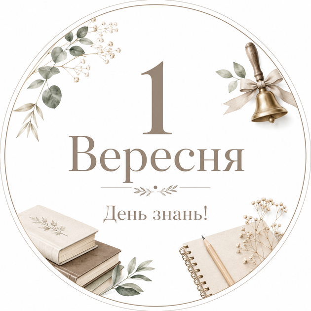 Міні банер артборд 50 см на 1 вересня День знань з дзвіночком Зелений - Фото 1 Міні банер артборд 50 см на 1 вересня День знань з дзвіночком Зелений - изображение 1
