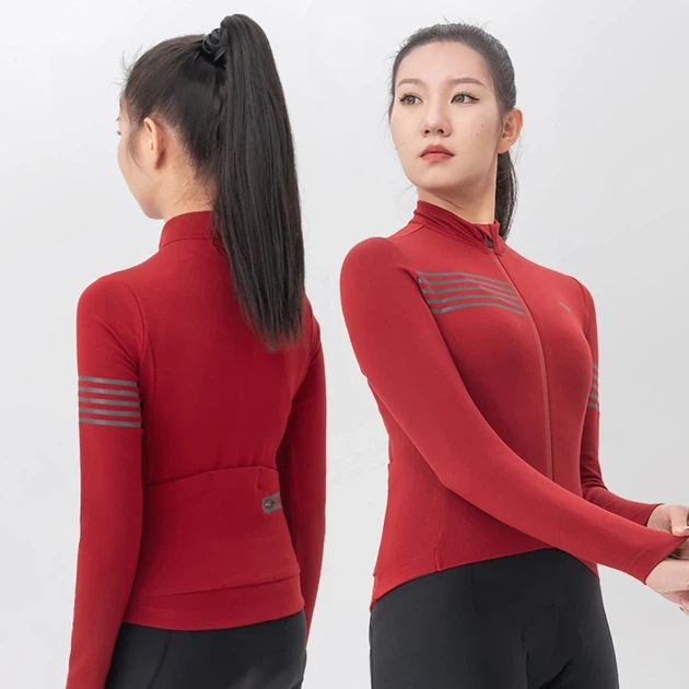 Кофта велосипедная женская Rockbros YPW065 длинный рукав осень/зима L Red (5907769394102) - Фото 3 Кофта велосипедная женская Rockbros YPW065 длинный рукав осень/зима L Red (5907769394102) - изображение 3