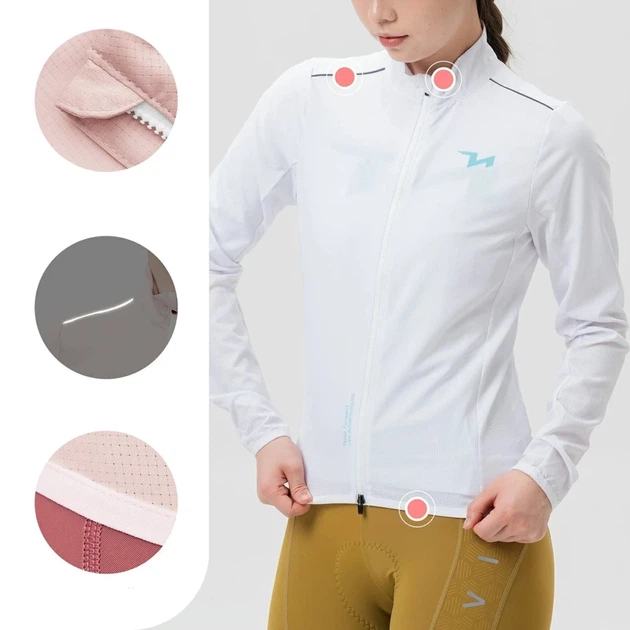 Куртка велосипедная женская Rockbros YPW069 White (5907769393600) - Фото 8 Куртка велосипедная женская Rockbros YPW069 White (5907769393600) - изображение 8