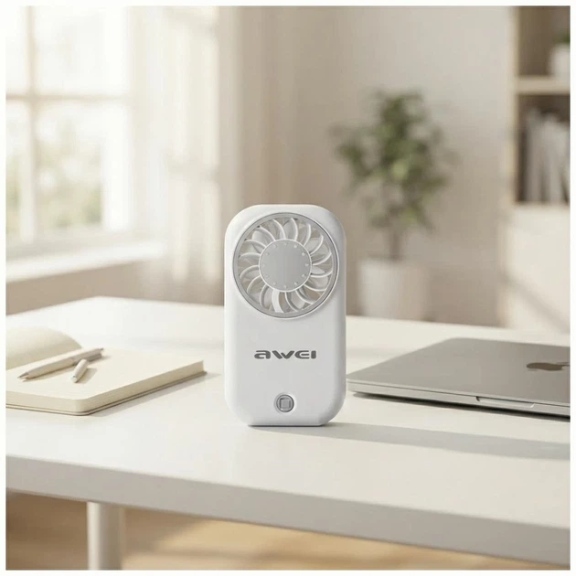 Вентилятор ручной AWEI F57 White (F75) - изображение 3